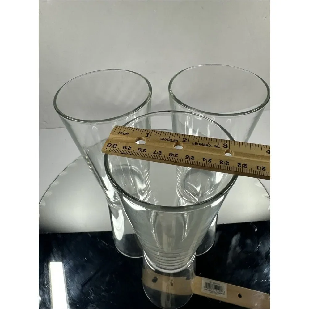 3 BEER/DRINK GLASS 16 oz HEAVY DUTY 6" TALL MIXING COCKTAIL (3 GLASSES) - Picture 4 of 4
